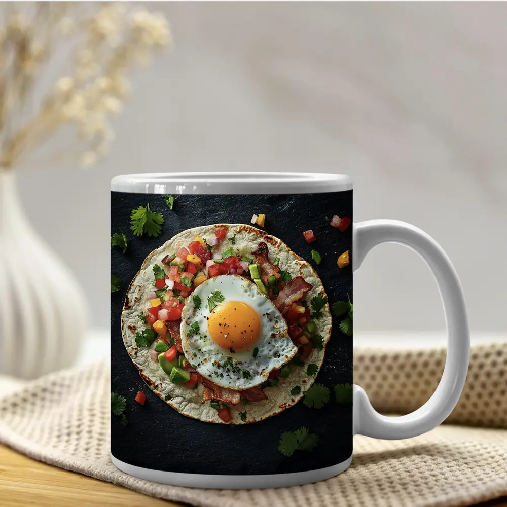 Breakfast Taco Fried Egg Dark Stone – Mugs