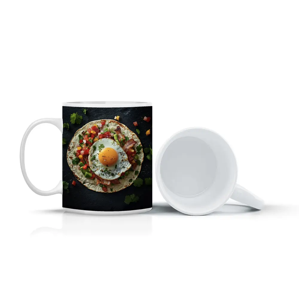 Breakfast Taco Fried Egg Dark Stone – Mugs