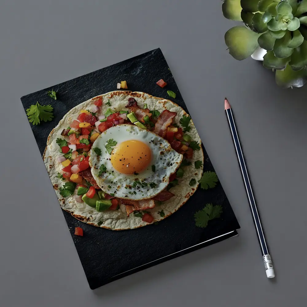 Breakfast Taco Fried Egg Dark Stone – Notebooks