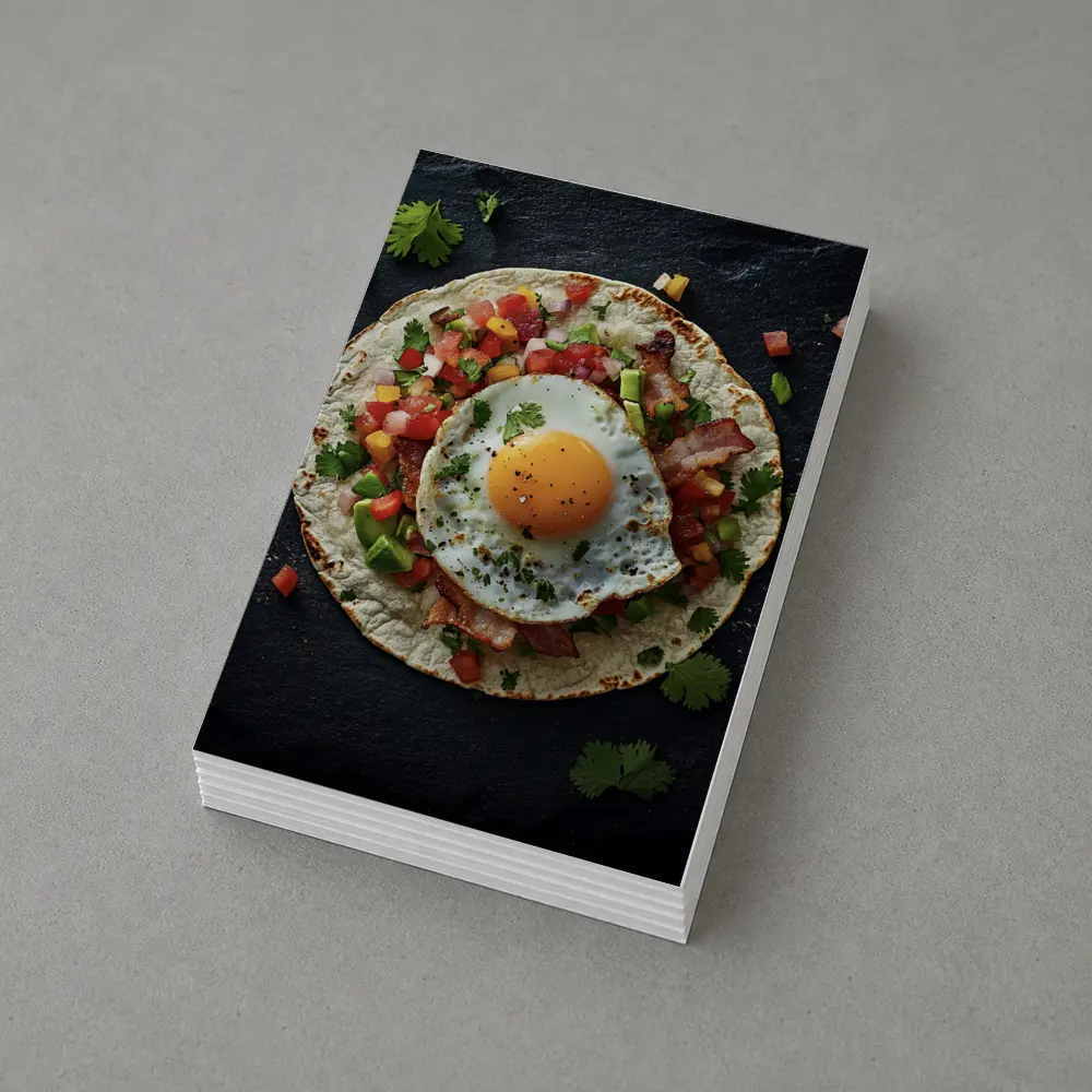 Breakfast Taco Fried Egg Dark Stone – Postcards