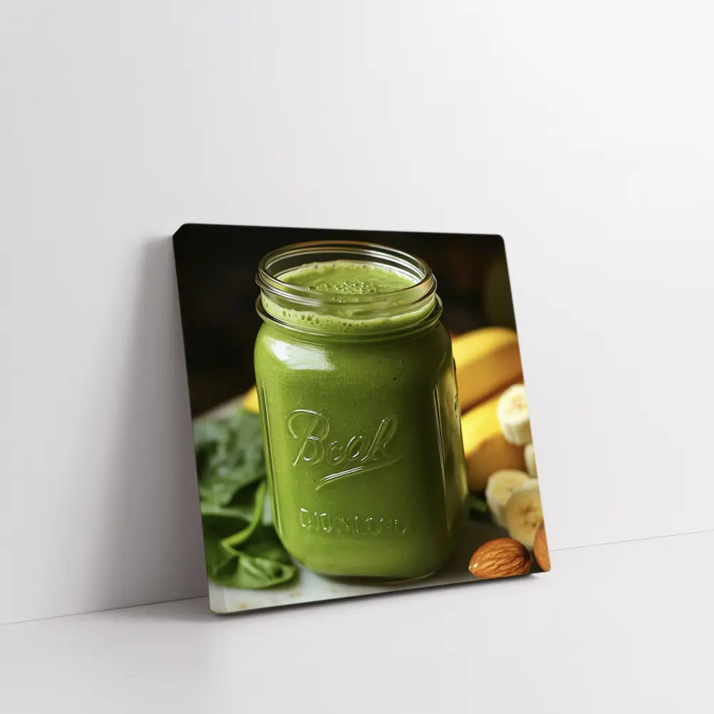 Green Spinach Banana Smoothie Ball Jar – Wall Art