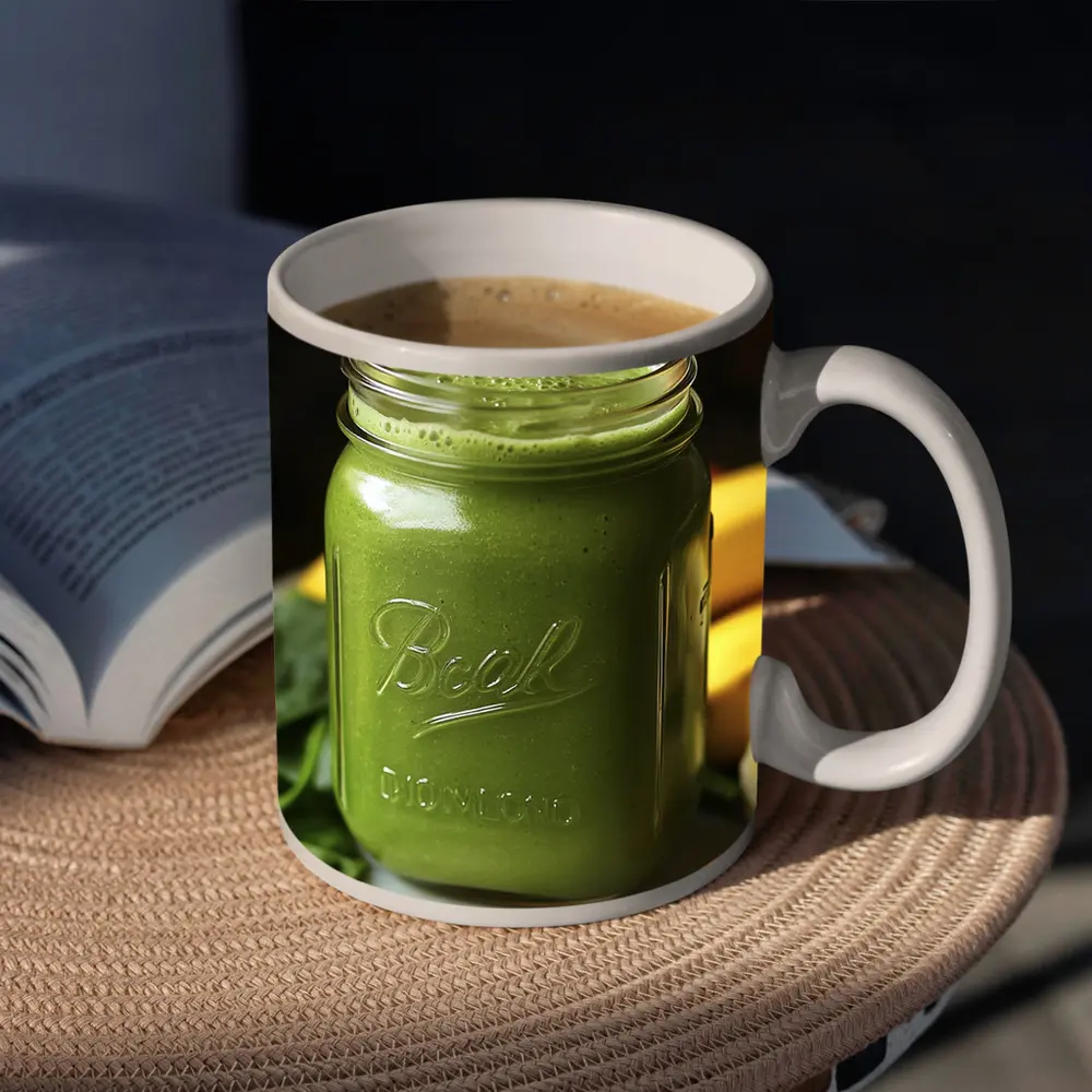 Green Spinach Banana Smoothie Ball Jar – Mugs