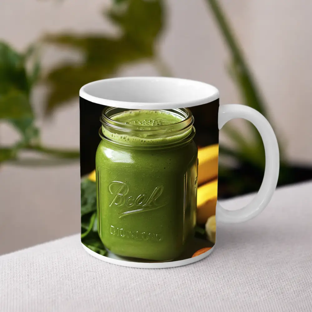 Green Spinach Banana Smoothie Ball Jar – Mugs