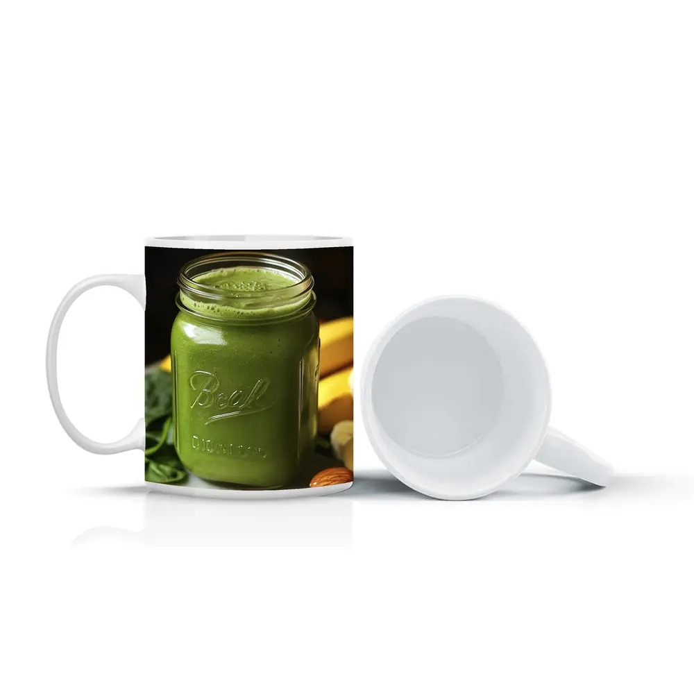 Green Spinach Banana Smoothie Ball Jar – Mugs
