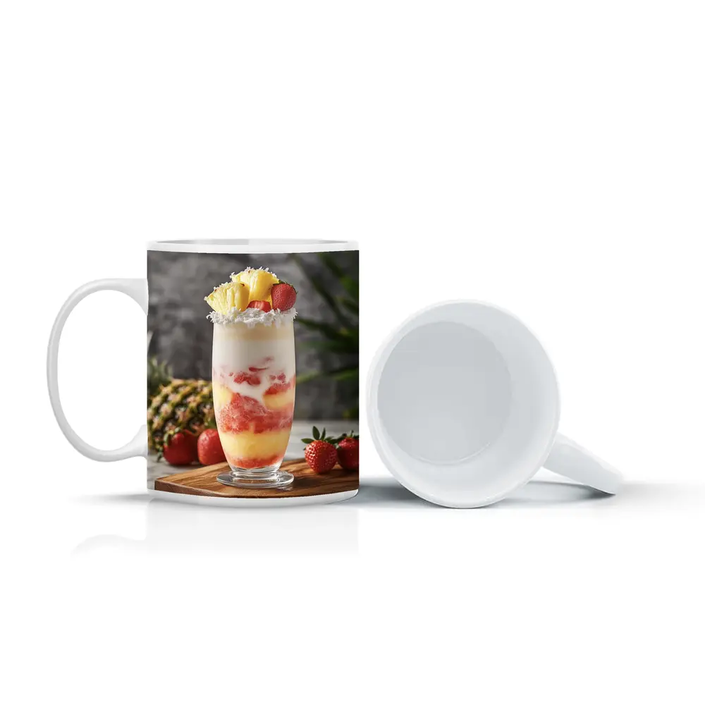 Tropical Strawberry Pineapple Coconut Layered Drink – Mugs