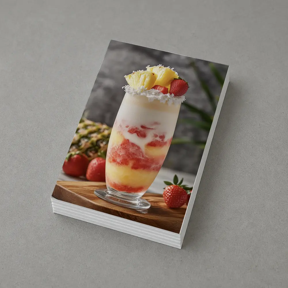 Tropical Strawberry Pineapple Coconut Layered Drink – Postcards
