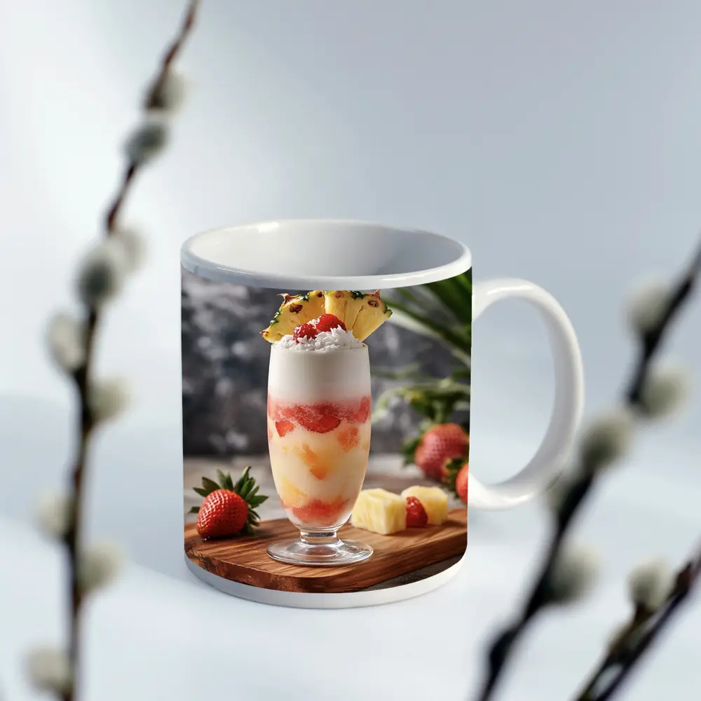 Strawberry Pineapple Tropical Fruit Drink Glass – Mugs