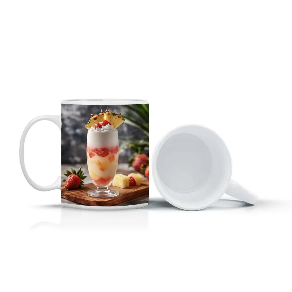 Strawberry Pineapple Tropical Fruit Drink Glass – Mugs