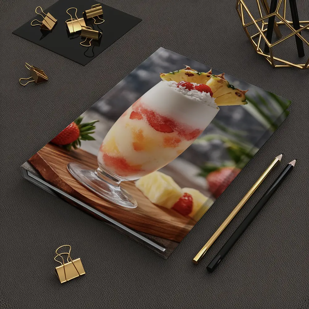 Strawberry Pineapple Tropical Fruit Drink Glass – Notebooks