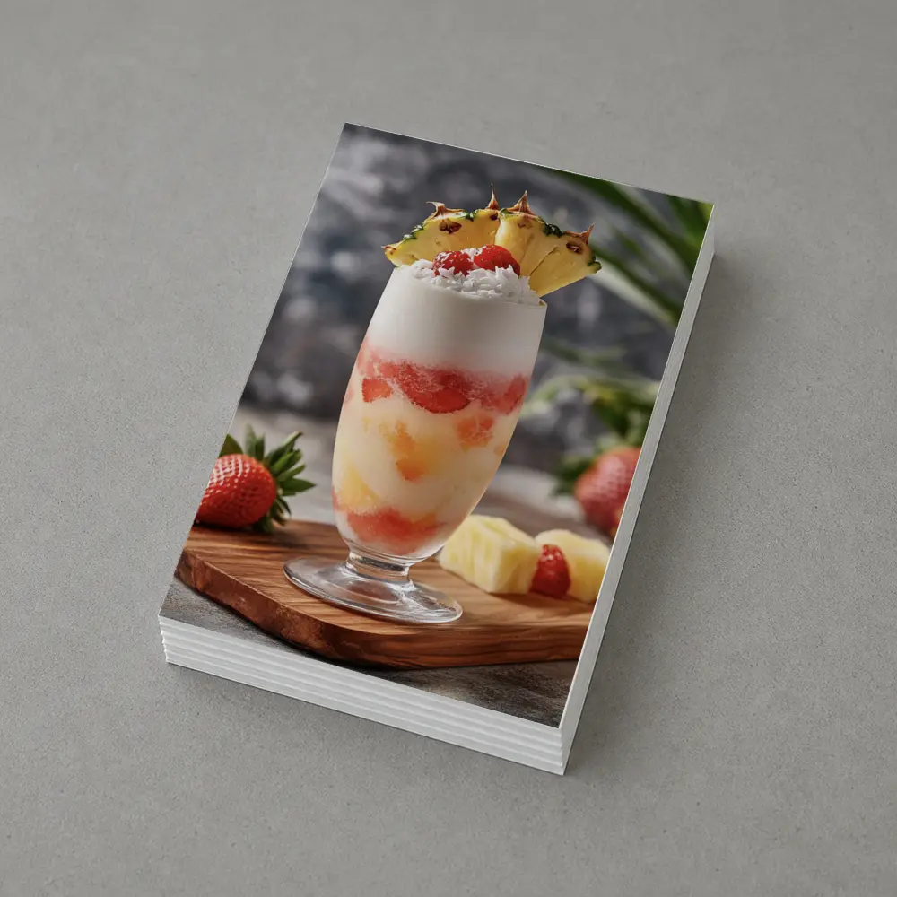 Strawberry Pineapple Tropical Fruit Drink Glass – Postcards