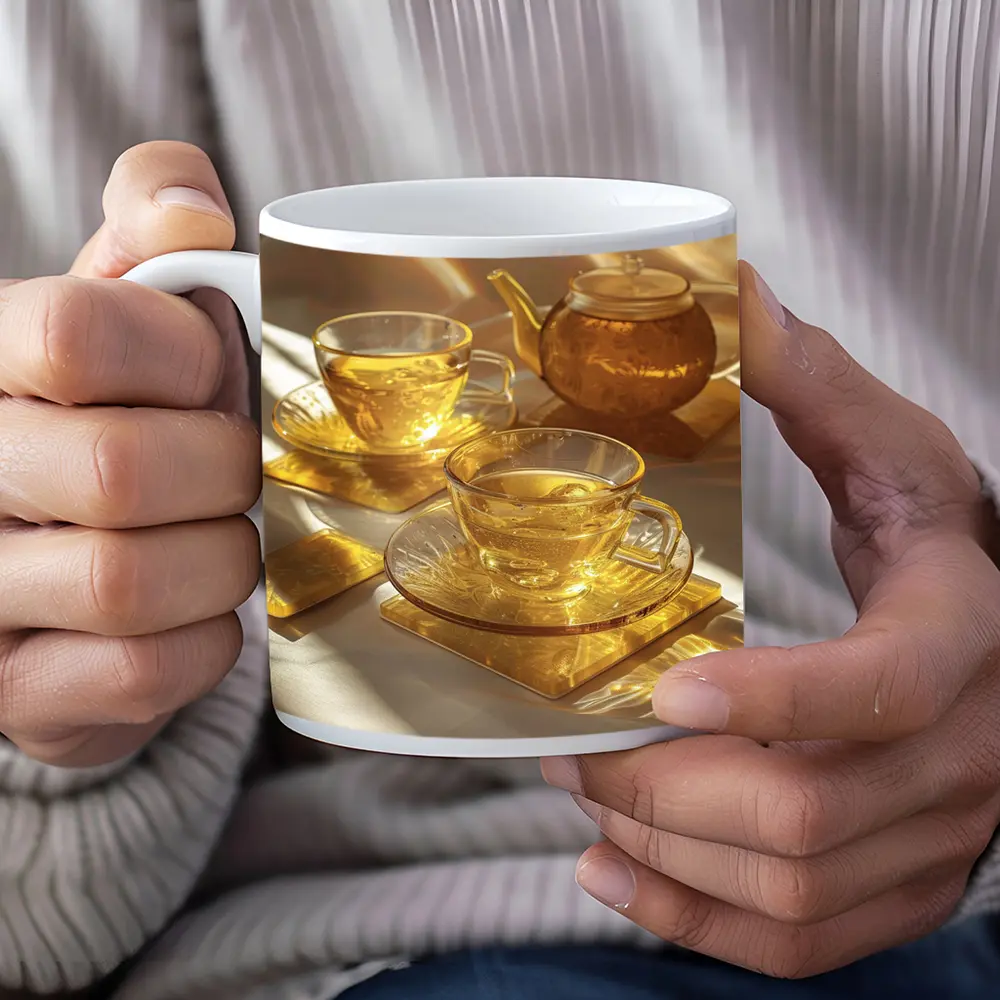 Golden Glass Tea Set Warm Sunlight – Mugs