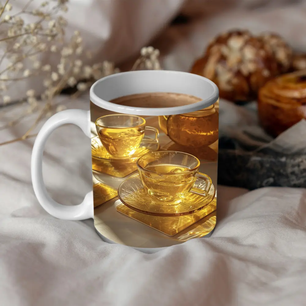 Golden Glass Tea Set Warm Sunlight – Mugs