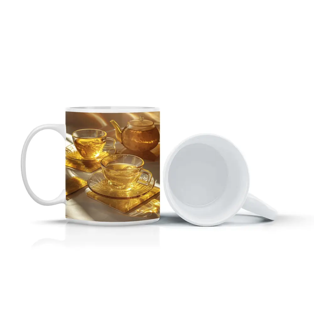 Golden Glass Tea Set Warm Sunlight – Mugs