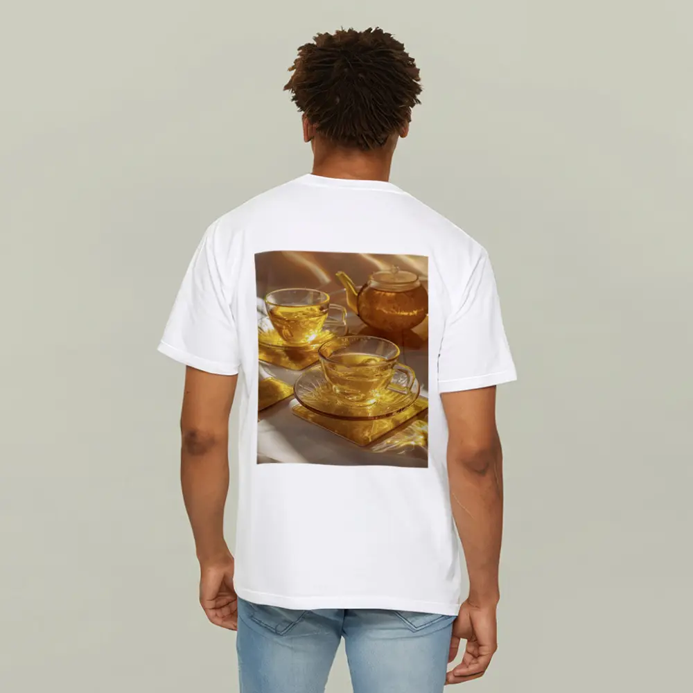 Golden Glass Tea Set Warm Sunlight – T-Shirts