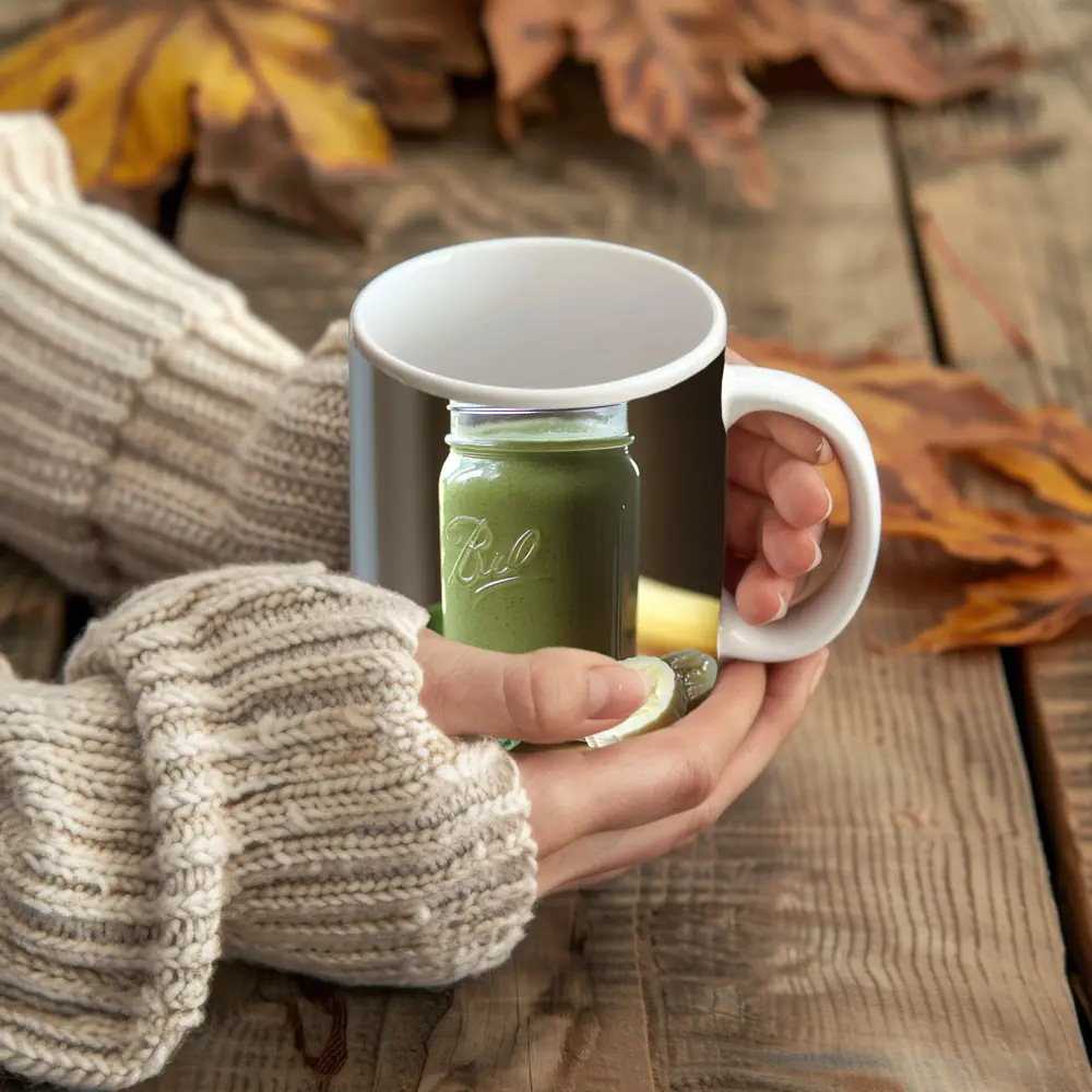 Green Smoothie Ball Jar Spinach Banana – Mugs
