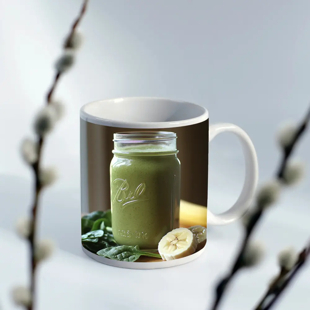 Green Smoothie Ball Jar Spinach Banana – Mugs