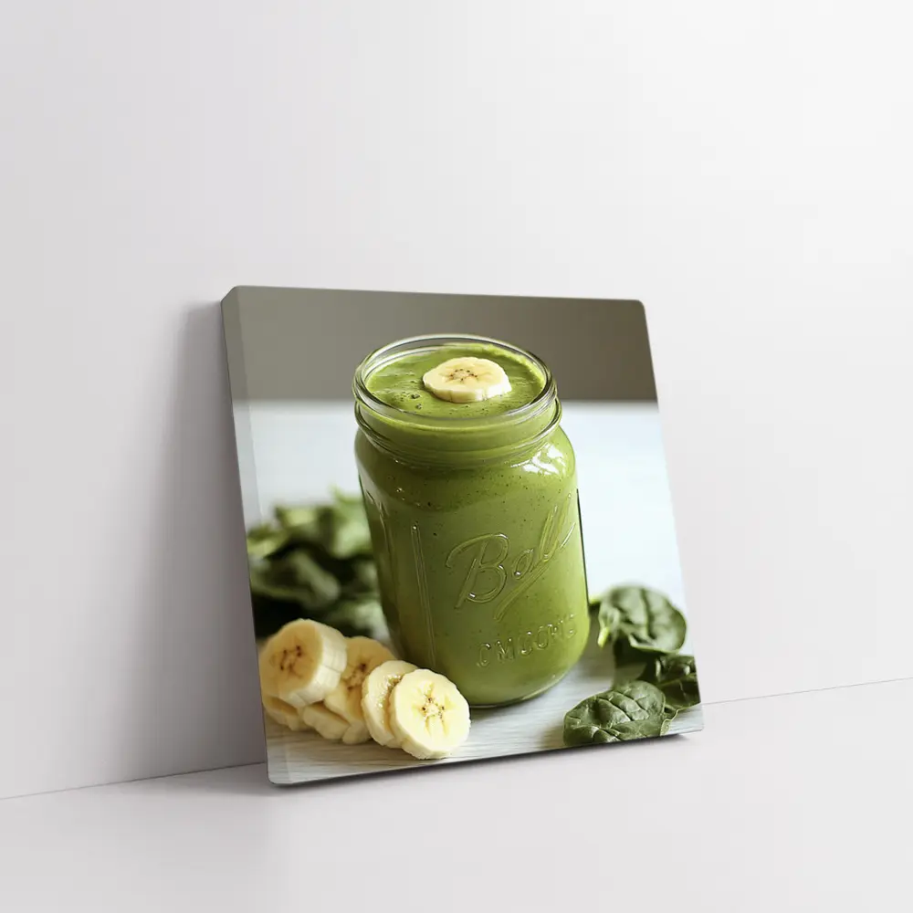 Green Spinach Banana Smoothie Mason Jar – Wall Art