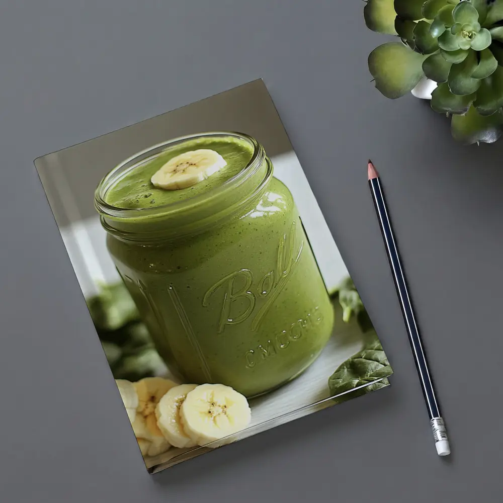Green Spinach Banana Smoothie Mason Jar – Notebooks