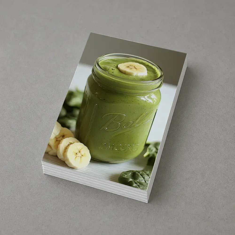 Green Spinach Banana Smoothie Mason Jar – Postcards