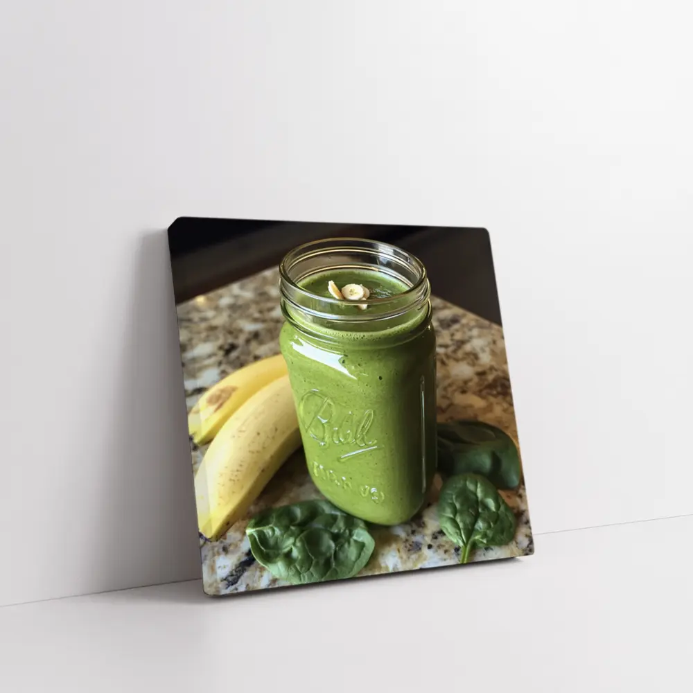 Green Spinach Banana Smoothie Mason Jar Kitchen – Wall Art