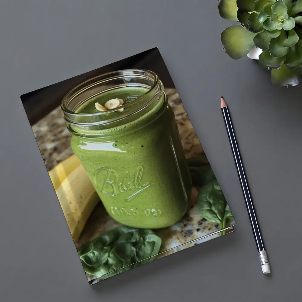Green Spinach Banana Smoothie Mason Jar Kitchen – Notebooks