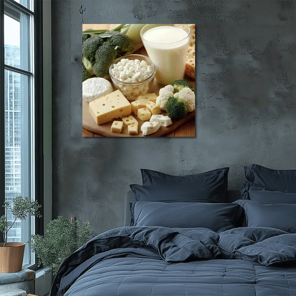 Cheese Milk Broccoli Cauliflower Dairy Board – Wall Art