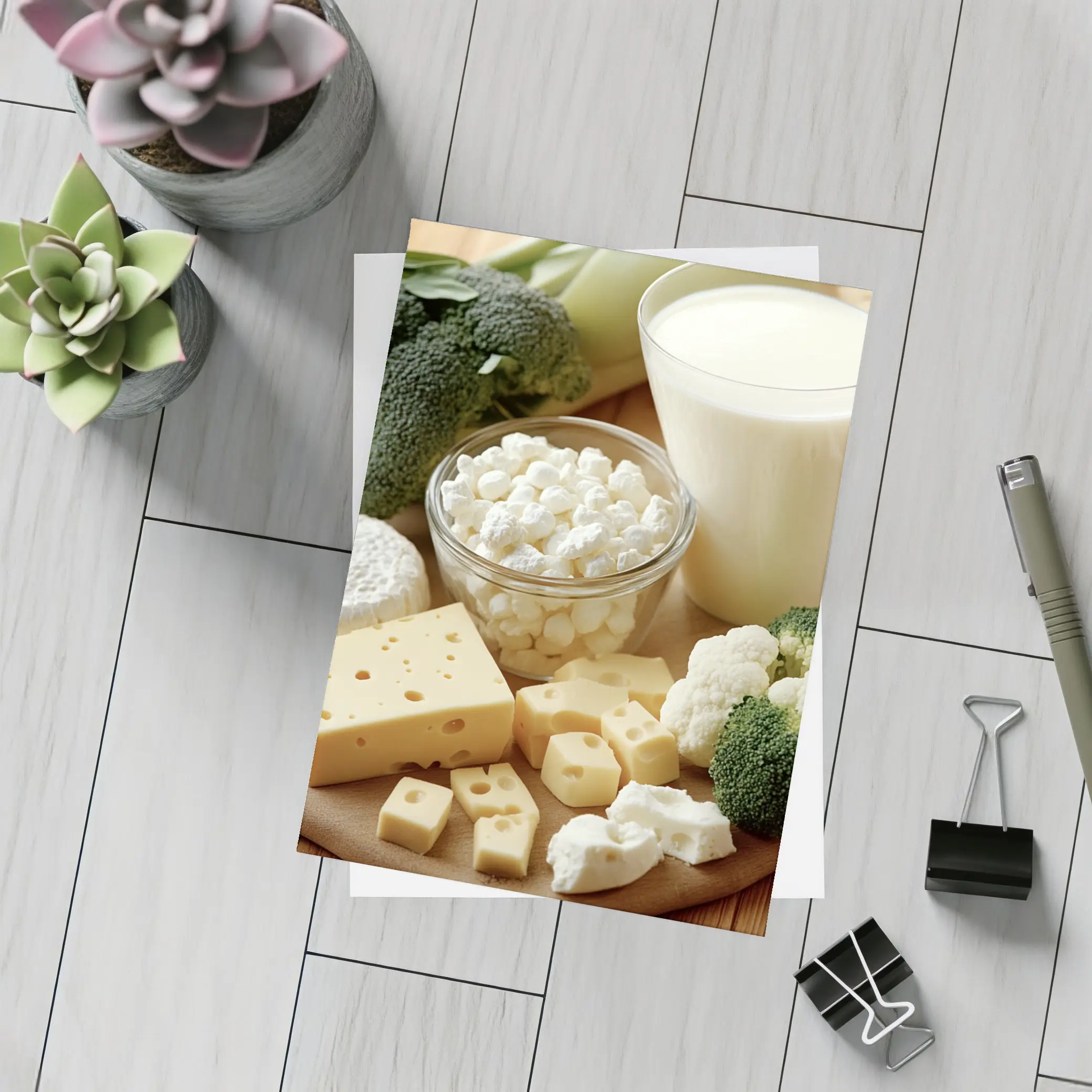 Cheese Milk Broccoli Cauliflower Dairy Board – Postcards