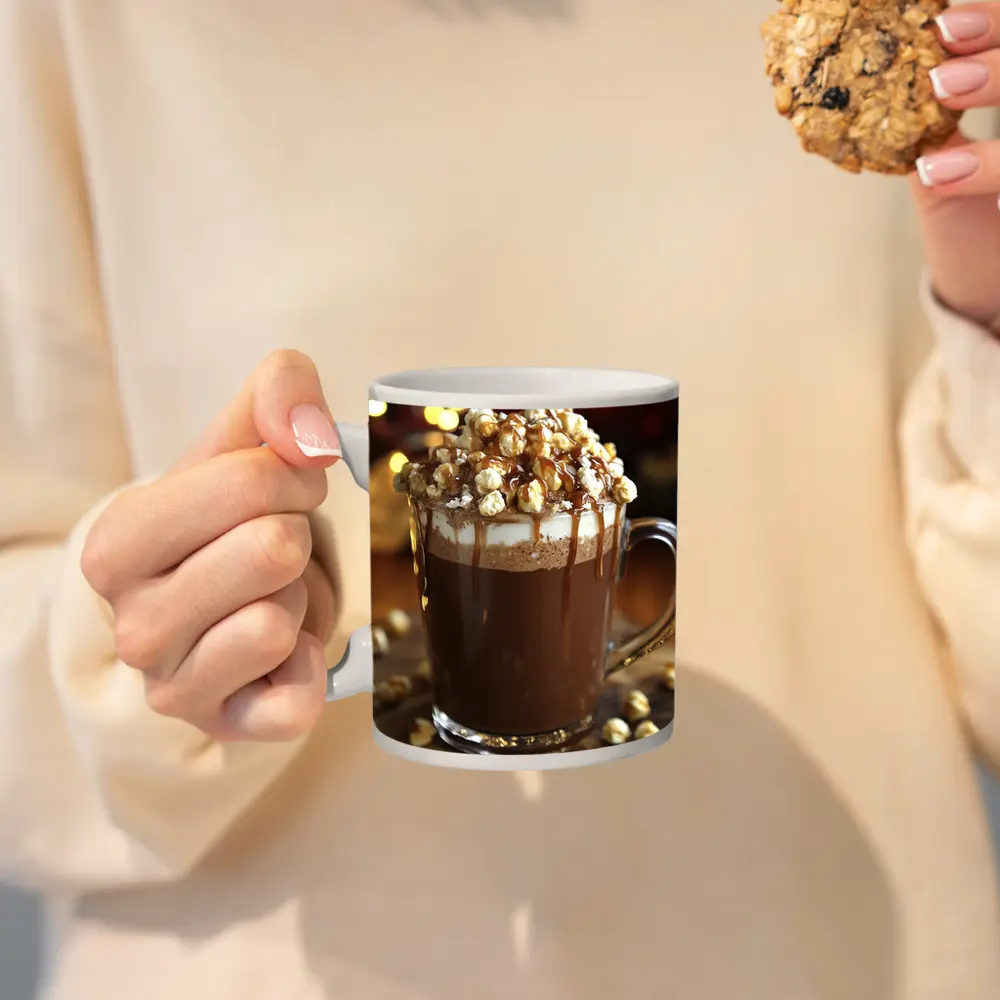Hot Chocolate Caramel Popcorn Mug Warm Lights – Mugs
