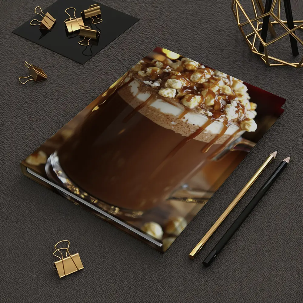 Hot Chocolate Caramel Popcorn Mug Warm Lights – Notebooks