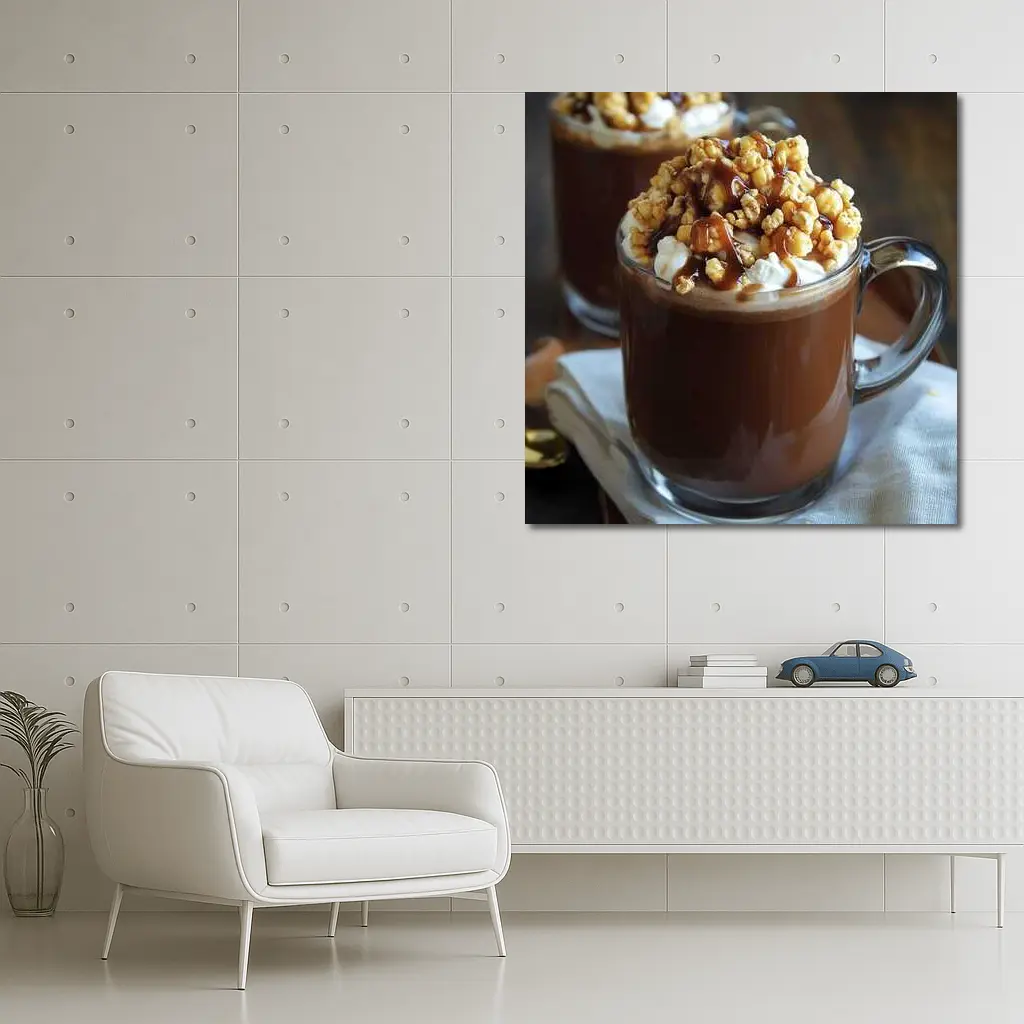 Hot Chocolate Caramel Popcorn Whipped Cream Mug – Wall Art