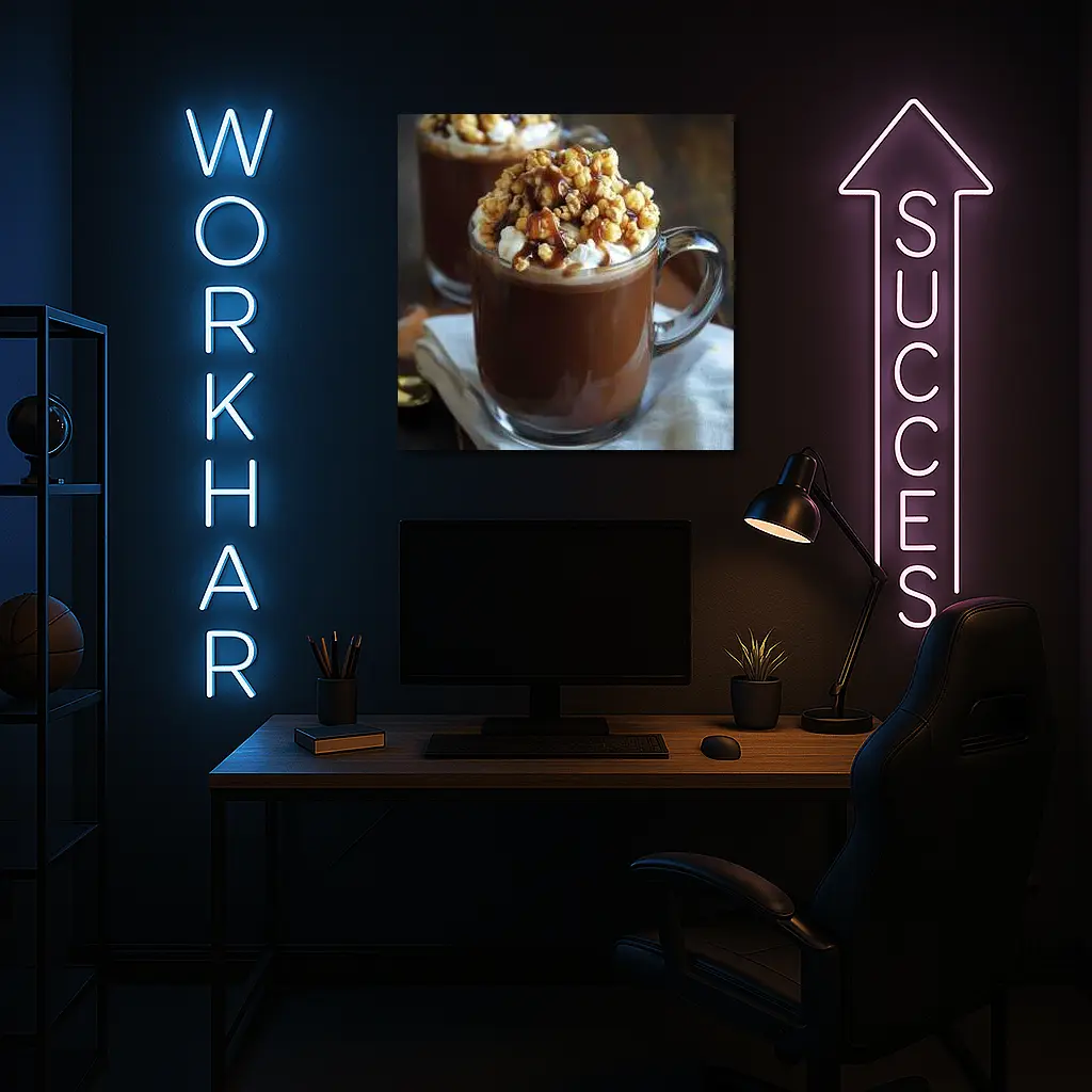Hot Chocolate Caramel Popcorn Whipped Cream Mug – Wall Art