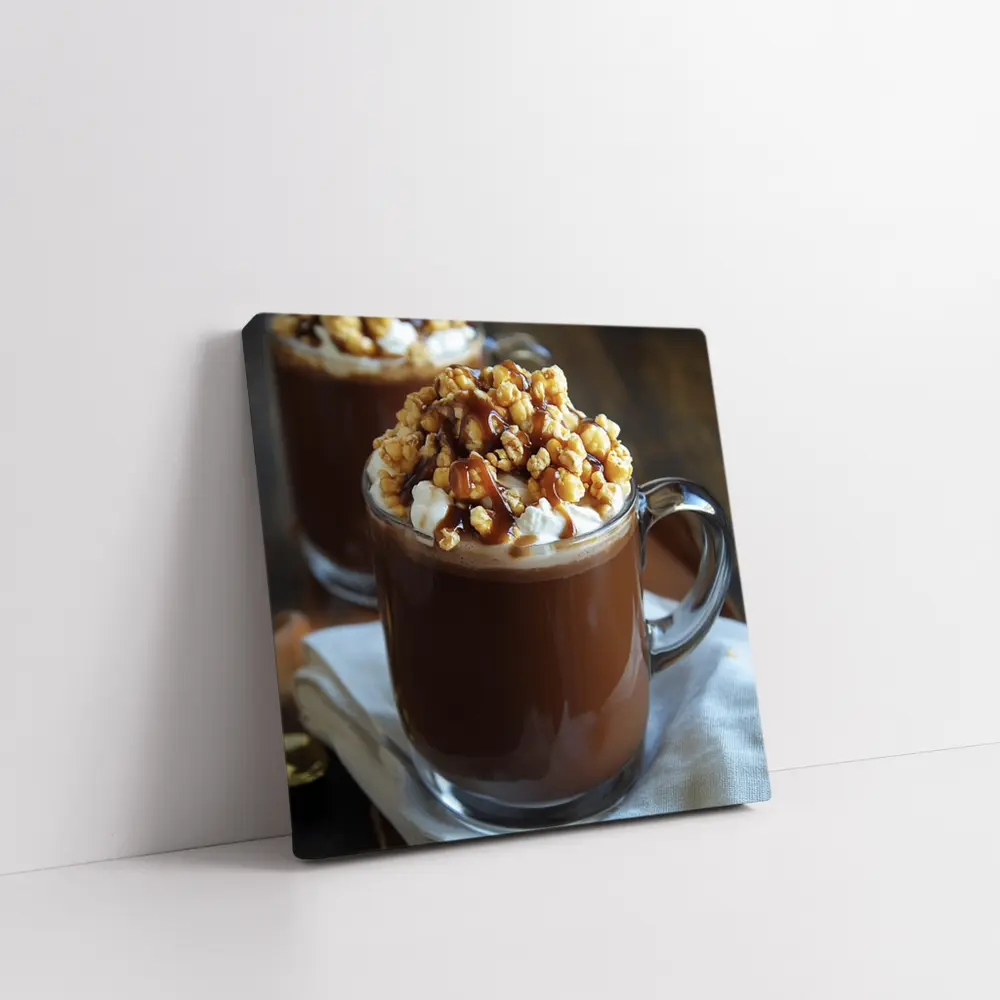 Hot Chocolate Caramel Popcorn Whipped Cream Mug – Wall Art