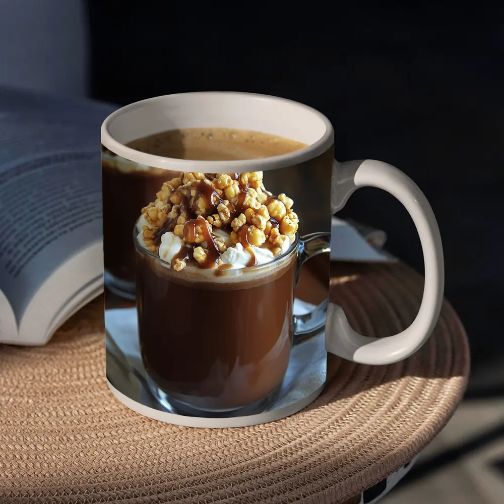 Hot Chocolate Caramel Popcorn Whipped Cream Mug – Mugs