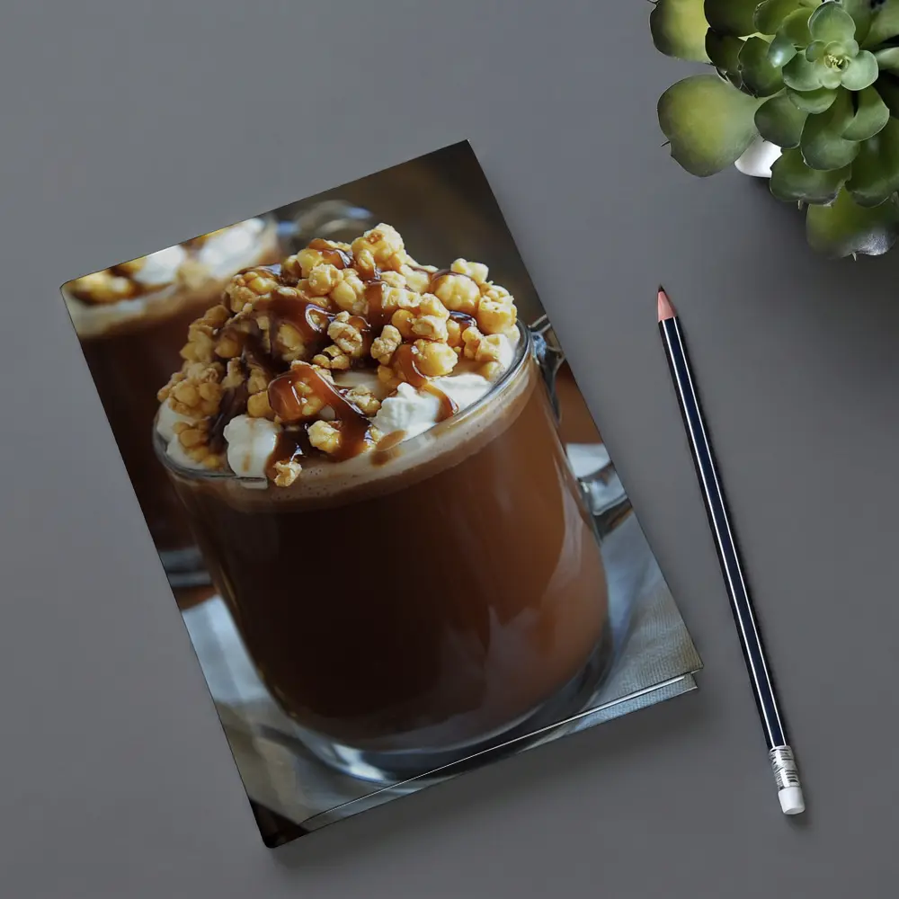 Hot Chocolate Caramel Popcorn Whipped Cream Mug – Notebooks