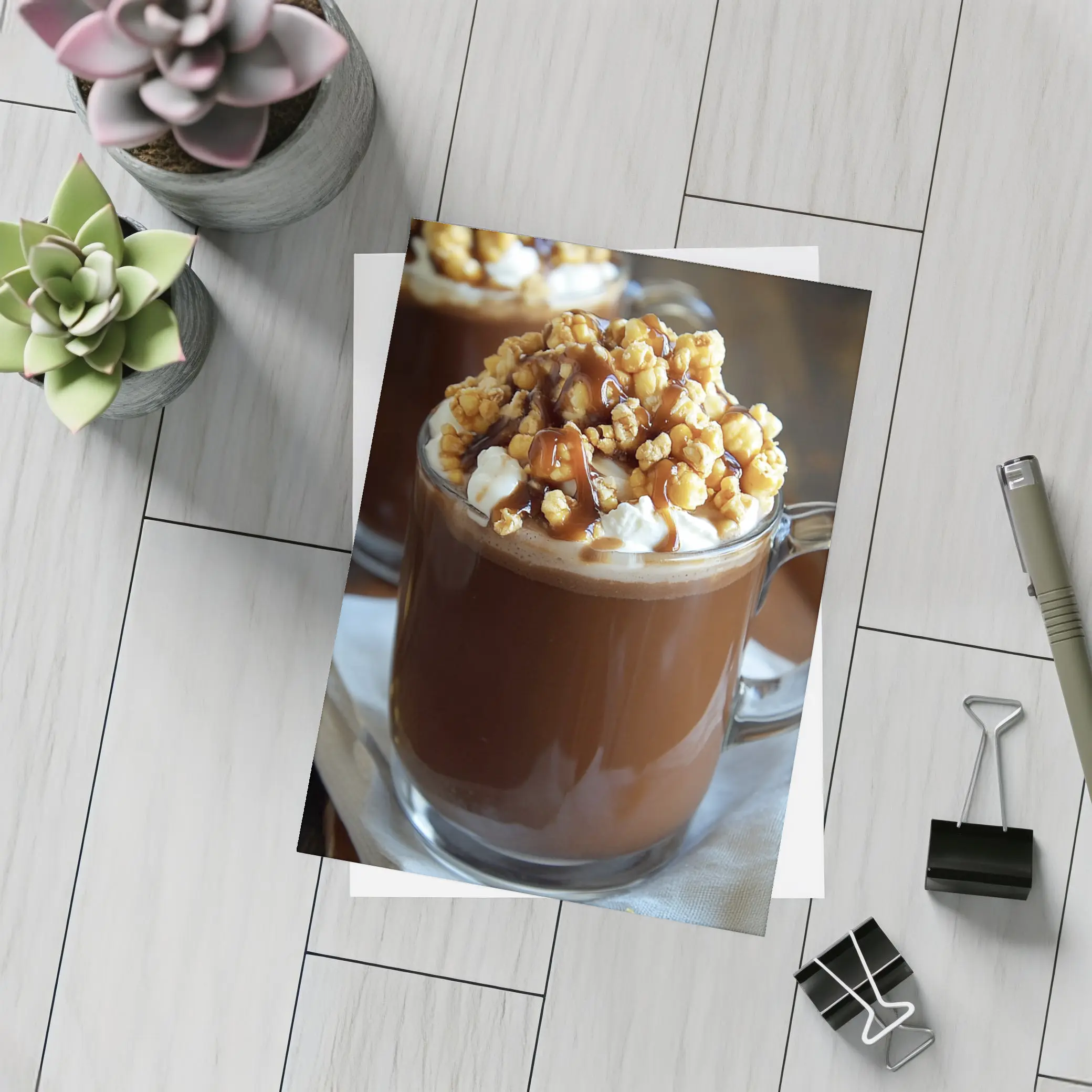 Hot Chocolate Caramel Popcorn Whipped Cream Mug – Postcards