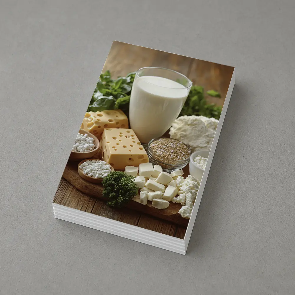 Dairy Products Spread on Rustic Wood – Postcards