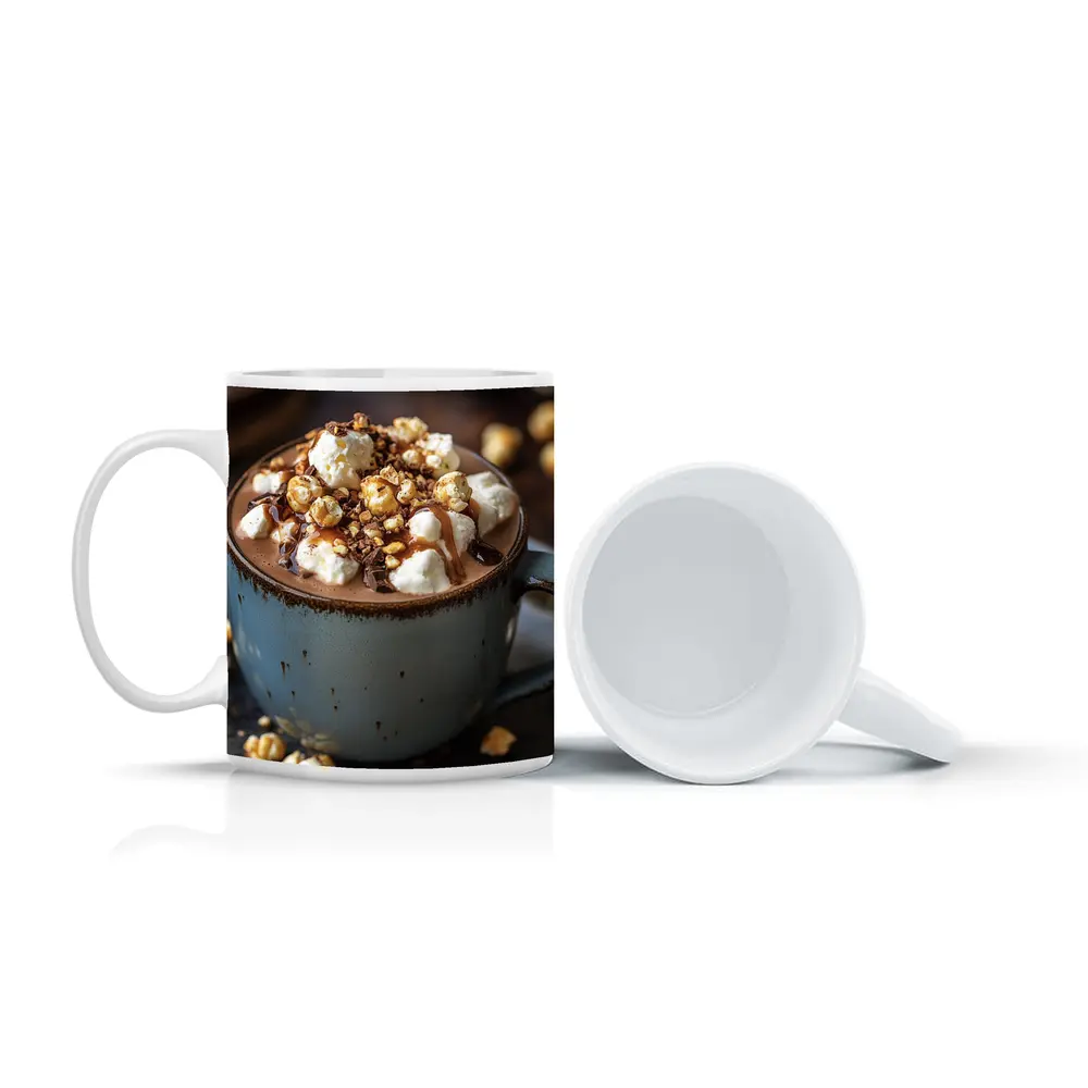 Hot Chocolate Marshmallow Caramel Popcorn Mug – Mugs