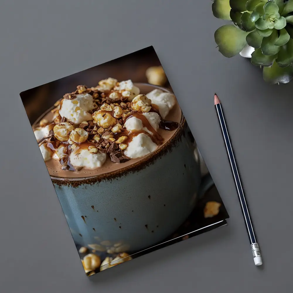 Hot Chocolate Marshmallow Caramel Popcorn Mug – Notebooks
