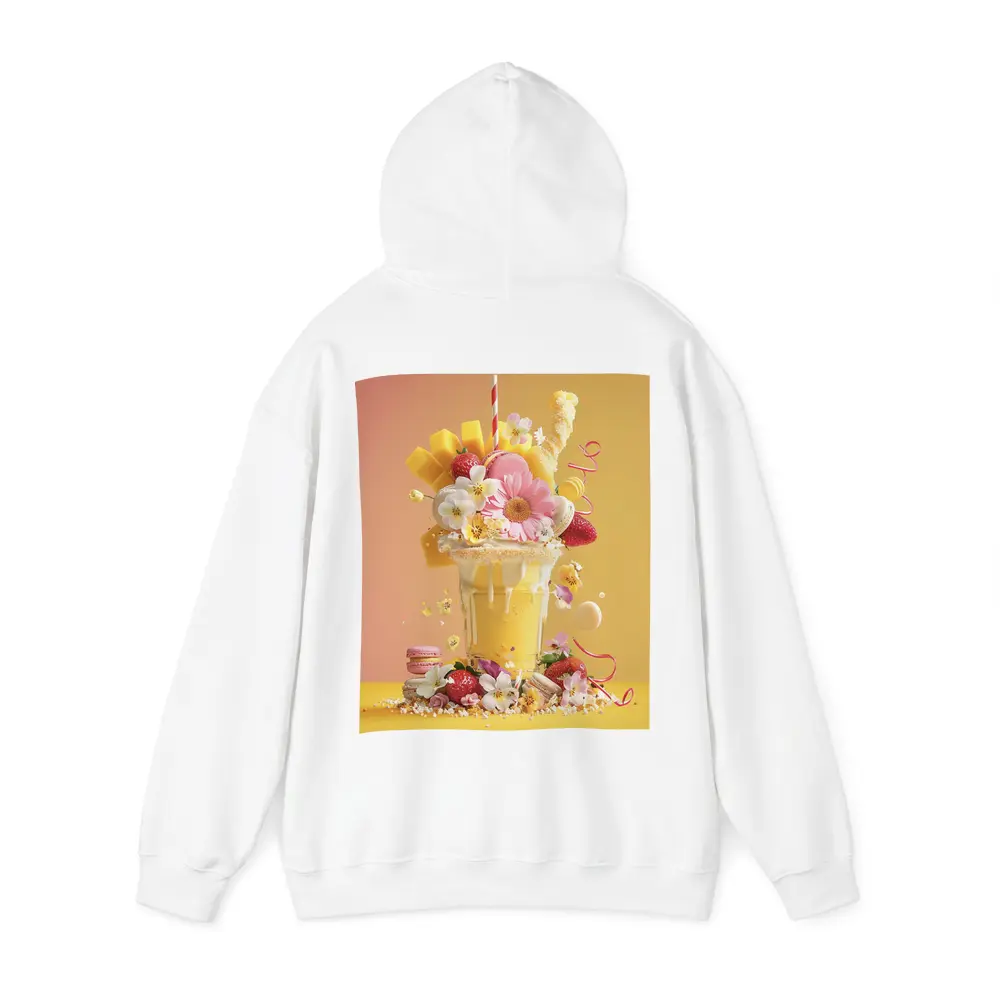 Mango Milkshake Flowers Macarons Strawberries Yellow – Hoodies