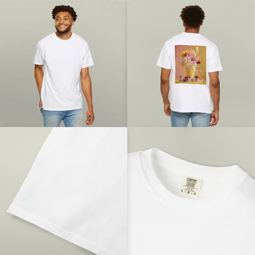 Mango Milkshake Flowers Macarons Strawberries Yellow – T-Shirts