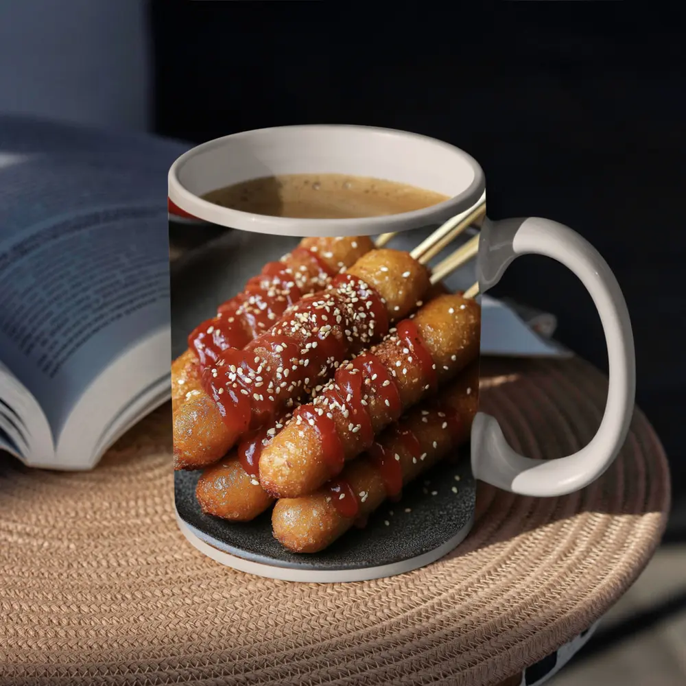 Korean Street Food Skewers Red Sauce Sesame – Mugs