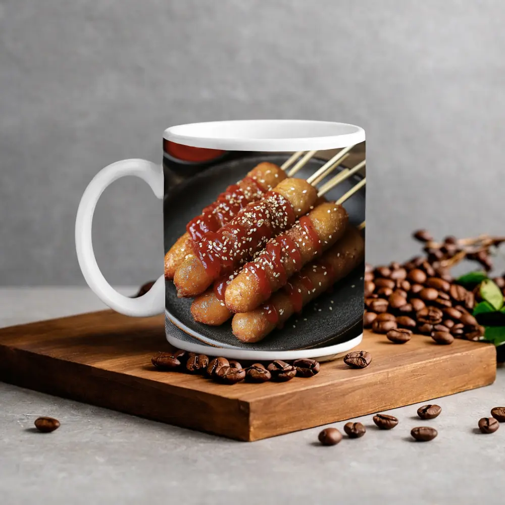 Korean Street Food Skewers Red Sauce Sesame – Mugs