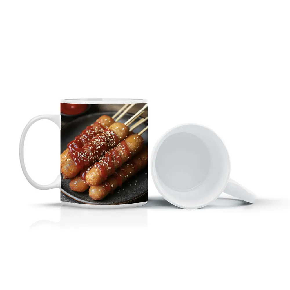 Korean Street Food Skewers Red Sauce Sesame – Mugs