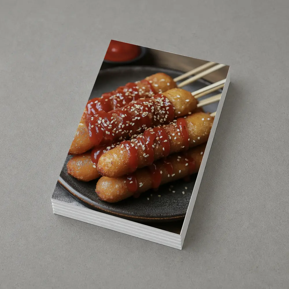 Korean Street Food Skewers Red Sauce Sesame – Postcards