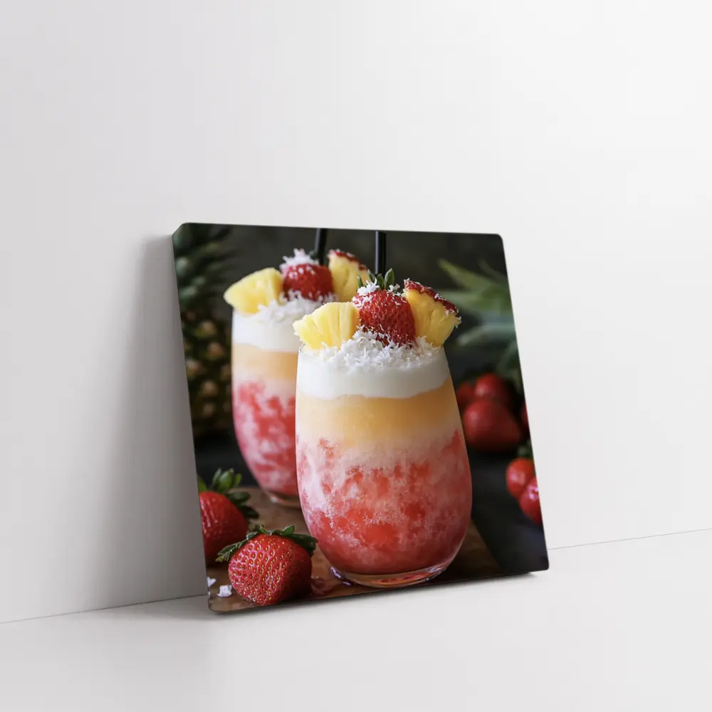 Frozen Strawberry Pineapple Coconut Tropical Drinks – Wall Art