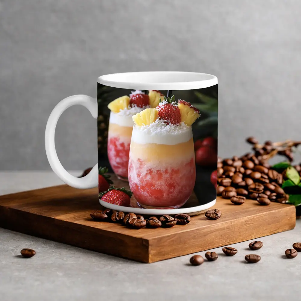 Frozen Strawberry Pineapple Coconut Tropical Drinks – Mugs