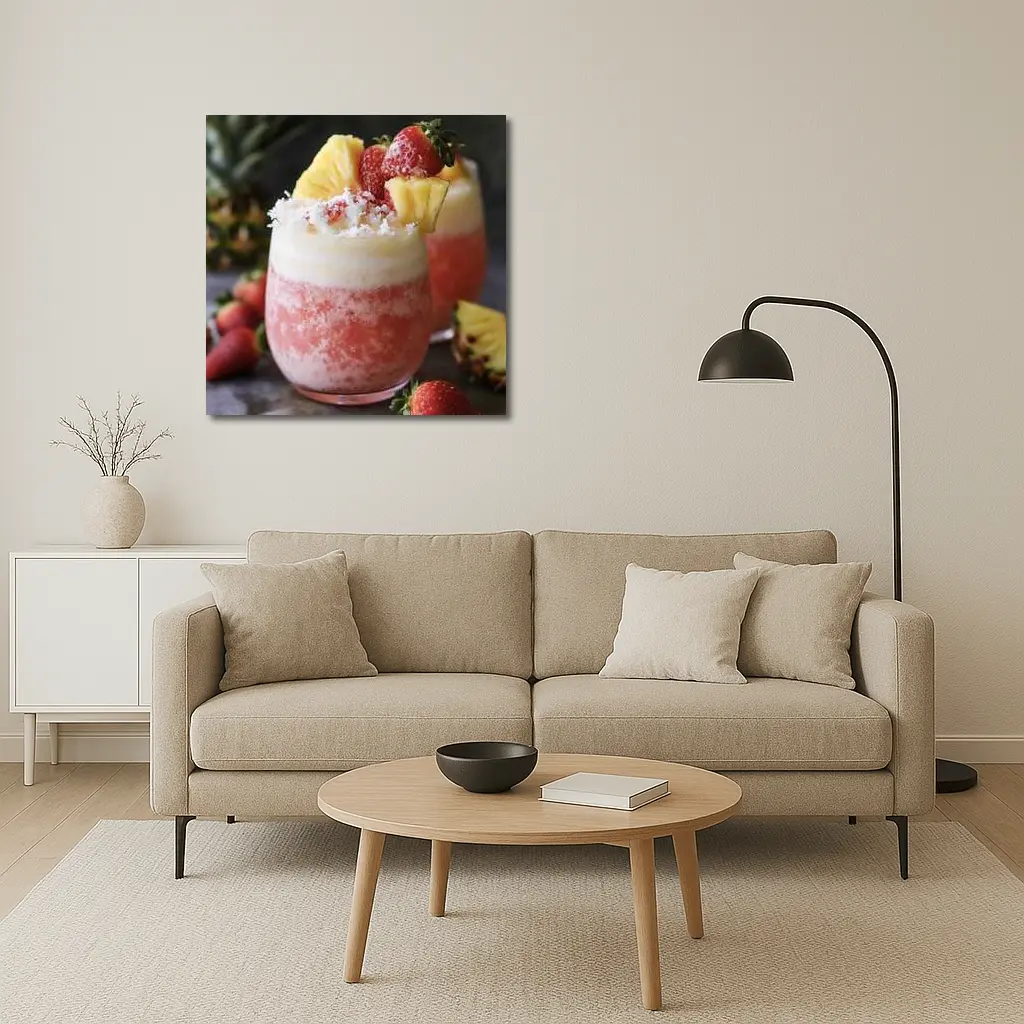 Strawberry Pineapple Frozen Cocktail Drink – Wall Art