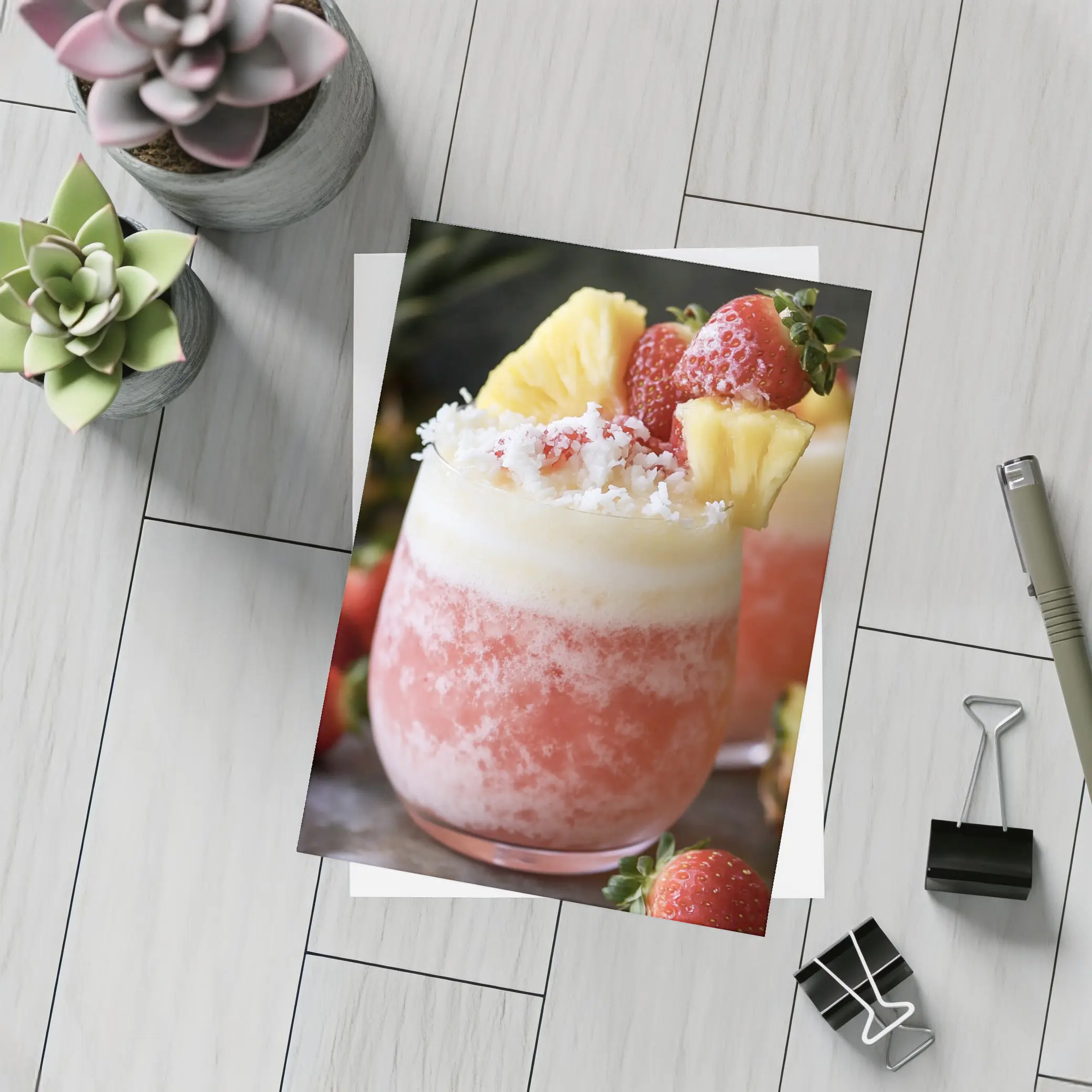 Strawberry Pineapple Frozen Cocktail Drink – Postcards