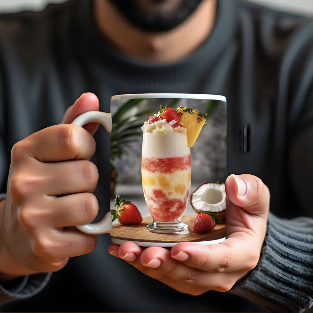 Tropical Strawberry Pineapple Coconut Layered Drink – Mugs