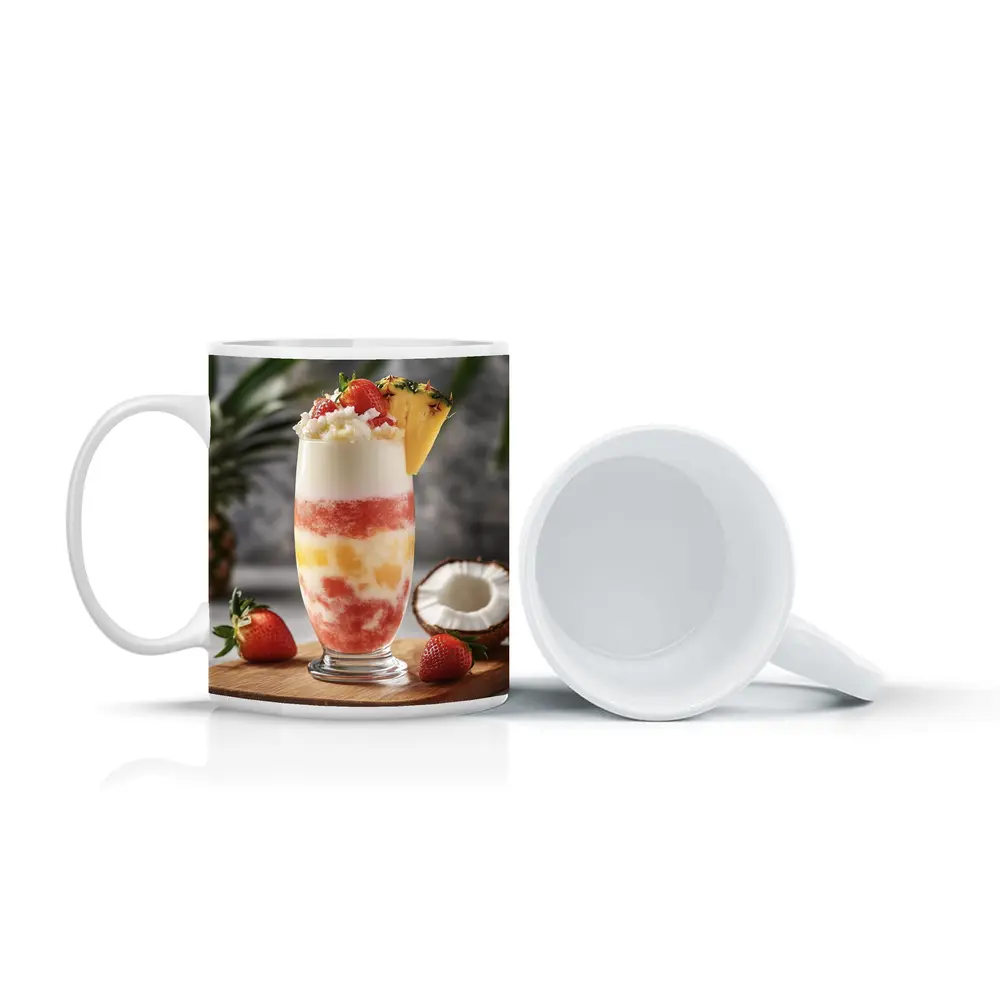Tropical Strawberry Pineapple Coconut Layered Drink – Mugs